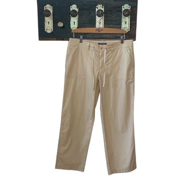Lauren Ralph Lauren Light Cream Beige Khaki Straight Leg Ankle Pants Size 10 - Picture 2 of 15